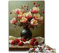 Jigsaw Puzzles for Teenagers Flower Art Challenging Game Gifts for Is Ideal As A Gift for The Whole Family 50x75cm