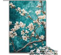 Jigsaw Puzzles for Teenagers Flower Oil Painting, Analysis And Logic with Fully Interlocking Randomly Shaped Pieces for And Age 14 Years Up (Size 26x38cm)