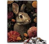 Jigsaw Puzzles for Teenagers Flowers Bunny Baby for And from 14 Years And over Hands-on Game Christmas Game Gifts 50x75cm