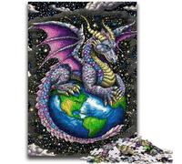 Jigsaw Puzzles for Teenagers Flying Dragon Standing on Earth for And from 14 Years And over Hands-on Game Christmas Game Gifts 50x75cm