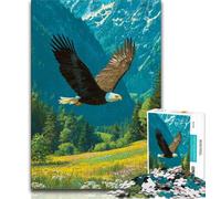 Jigsaw Puzzles for Teenagers Flying Eagle,Help The Brain Exercise Addictive Toys to Cultivate Patience Wall Decoration 50x75cm