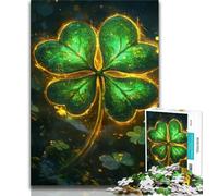Jigsaw Puzzles for Teenagers Four Leaf Clover Puzzles for Adults,Challenging Family Activity Games DIY Toy for Home Wall Decor Gifts (size 75x50cm)