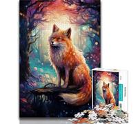 Jigsaw Puzzles for Teenagers Foxes Colourful Puzzles,Challenging Game Gifts for Is Ideal As A Gift for The Whole Family 26x38cm
