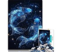 Jigsaw Puzzles for Teenagers Galactic Pisces 1000 Pieces for Adults,Birthday Gift Idea for Adults, Family Game And Hobby 26x38cm
