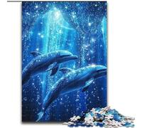 Jigsaw Puzzles for Teenagers Galaxy Dolphin, for Age 14 Years And over Home Decor As A Gift for The Whole Family And Friends (Size 26x38cm)