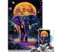 Jigsaw Puzzles for Teenagers Galaxy Elephant 1000 Piece Jigsaw,Stress Reliever Staycation Kill Time Parent-child Interaction 26x38cm
