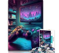 Jigsaw Puzzles for Teenagers Gaming Room Puzzles,Challenging Game Gifts for Is Ideal As A Gift for The Whole Family 75x50cm