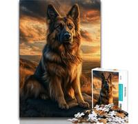 Jigsaw Puzzles for Teenagers German Shepherd Teenager Jigsaw,Family Activity Fun at Home Activities, Birthday Present,Travel Gifts (size 38x26cm)