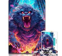 Jigsaw Puzzles for Teenagers Giant Blue Gorilla Teenager Jigsaw,Decompressing Intellectual Educational Toy Perfect Decoration 38x26cm