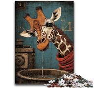 Jigsaw Puzzles for Teenagers Giraffe Art for And from 14 Years And over Hands-on Game Christmas Game Gifts 26x38cm