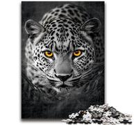 Jigsaw Puzzles for Teenagers Golden Eyed Leopard Brain Intelligence Challenge Addictive Toys Birthday Present, Gifts, Wall Art 38x26cm