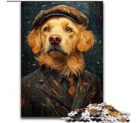 Jigsaw Puzzles for Teenagers Golden Retriever, for Age 14 Years And over Home Decor As A Gift for The Whole Family And Friends (Size 50x75cm)