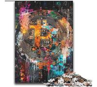 Jigsaw Puzzles for Teenagers Graffiti Bitcoin for And from 14 Years And over Hands-on Game Christmas Game Gifts 70x100cm