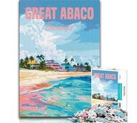 Jigsaw Puzzles for Teenagers Great Abaco Bahamas Island,learning Educational Toys Fun at Home Activities,Birthday Present,Travel Gifts (38x26cm)