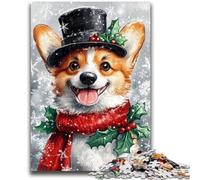 Jigsaw Puzzles for Teenagers Happy Corgi Suitable for Ages 14 And Up Family Games Deal As Gifts for The Whole Family 38x26cm