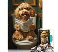 Jigsaw Puzzles for Teenagers Happy Goldendoodle,Brain Intelligence Challenge Addictive Toys Birthday Present,Gifts,Wall Art (75x50cm)
