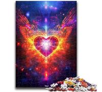 Jigsaw Puzzles for Teenagers Heart-shaped Wings Learning Educational Toys Fun at Home Activities, Birthday Present,Travel Gifts 50x75cm