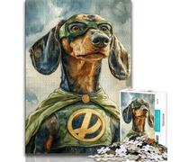 Jigsaw Puzzles for Teenagers Hero Dachshund, Family Entertainment Toys,Educational Game for Birthday, Chrismas for Ages 14+ 38x26cm
