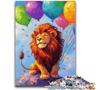 Jigsaw Puzzles for Teenagers Hot Air Balloon Lion Suitable for People Aged 14 And Above Educational Game Challenge Toy Gift For Birthdays 38x26cm