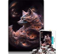 Jigsaw Puzzles for Teenagers Infinite Fox 1000 Piece Puzzle,Stress Reliever Difficult Challenge Home Decoration Toys 75x50cm