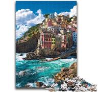 Jigsaw Puzzles for Teenagers Italian Cityscape Teenager Jigsaw,for Educational Game Challenge Toy Deal As Gifts for The Whole Family (50x75cm)