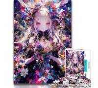 Jigsaw Puzzles for Teenagers Japanese Anime Girl,Help The Brain Exercise Addictive Toys to Cultivate Patience Wall Decoration (38x26cm)