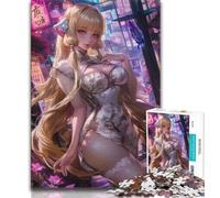 Jigsaw Puzzles for Teenagers Japanese Anime Girls,Family Game Stress Reliever Difficult Challenge Enhance Love between Couples 38x26cm