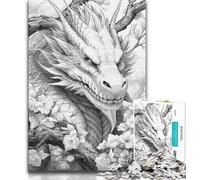 Jigsaw Puzzles for Teenagers Japanese Dragon Cherry Puzzles for Teenagers,is Ideal As Gifts for The Whole Family Suitable for And 14 (size 75x50cm)