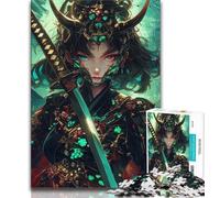 Jigsaw Puzzles for Teenagers Japanese Female Ninja Warrior Teenager Jigsaw,is Ideal As Gifts for The Whole Family Suitable for And 14 (size 75x50cm)