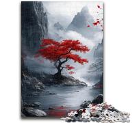 Jigsaw Puzzles for Teenagers Japanese Style Tree 1000 Piece Puzzle,learning Educational for Is Ideal As A Gift for The Whole Family (50x75cm)