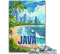 Jigsaw Puzzles for Teenagers Java Island Indonesia Suitable for Ages 14 And Up Family Games Deal As Gifts for The Whole Family (size 50x70cm)