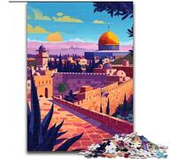 Jigsaw Puzzles for Teenagers Jerusalem Skyline Challenging Game And Family Play for Is Ideal As A Gift for The Whole Family (38x26cm) 1000pcs
