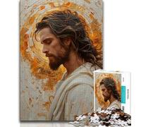 Jigsaw Puzzles for Teenagers Jesus Oil Painting 1000 Pieces for Adults,Educational Stress Relief Toy Gifts for Friends And Family (size 38x26cm)