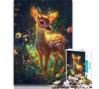Jigsaw Puzzles for Teenagers Jungle Deer,Help The Brain Exercise Addictive Toys to Cultivate Patience Gift For Birthdays (75x50cm)