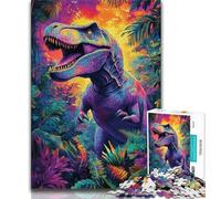 Jigsaw Puzzles for Teenagers Jungle Dinosaur Puzzles for Teenagers,Brain Intelligence Challenge Addictive Toys for Home Decoration (size 38x26cm)