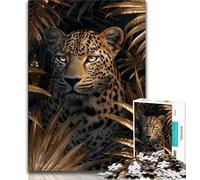 Jigsaw Puzzles for Teenagers Jungle Golden Leopard 1000 Pieces for Adults,Educational Stress Relief Toy Gifts for Friends And Family (size 38x26cm)