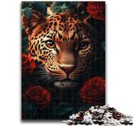 Jigsaw Puzzles for Teenagers Jungle Leopard Challenging Game Gifts for Is Ideal As A Gift for The Whole Family 50x75cm