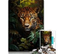Jigsaw Puzzles for Teenagers Jungle Leopard Teenager Puzzles,Educational Games Home Decoration Birthday Present, Gifts, Wall Art (size 75x50cm)