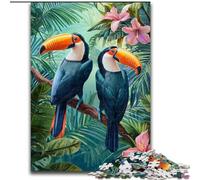 Jigsaw Puzzles for Teenagers Jungle Parrot, for Age 14 Years And over Home Decor As A Gift for The Whole Family And Friends (Size 26x38cm)