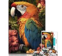 Jigsaw Puzzles for Teenagers Jungle Parrot Teenager Puzzles,for Educational Game Challenge Toy Deal As Gifts for The Whole Family 26x38cm