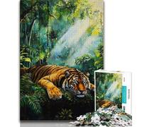 Jigsaw Puzzles for Teenagers Jungle Tiger Teenager Puzzles,Educational Games Home Decoration Birthday Present, Gifts, Wall Art (size 75x50cm)