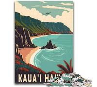 Jigsaw Puzzles for Teenagers Kauai Hawaii Travel Puzzles,Challenging Game Gifts for Is Ideal As A Gift for The Whole Family (50x75cm)