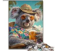 Jigsaw Puzzles for Teenagers Koala on Vacation, Analysis And Logic with Fully Interlocking Randomly Shaped Pieces for And Age 14 Years Up (Size 50x75cm)