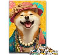 Jigsaw Puzzles for Teenagers Komon Dog Smiling Face Puzzles,Challenging Game Gifts for Is Ideal As A Gift for The Whole Family (26x38cm)
