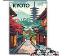 Jigsaw Puzzles for Teenagers Kyoto Tranquil Streets, Stress Relief with Fully Interlocking Randomly Shaped Pieces for And 14 Years Old 70x100cm
