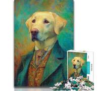 Jigsaw Puzzles for Teenagers Labrador Art Teenager Jigsaw,for Educational Game Challenge Toy Deal As Gifts for The Whole Family 50x75cm