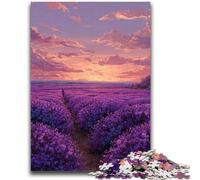 Jigsaw Puzzles for Teenagers Lavender Garden Suitable for Ages 14 And Up Family Games Deal As Gifts for The Whole Family 38x26cm