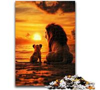 Jigsaw Puzzles for Teenagers Lion at Sunset Brain Intelligence Challenge Addictive Toys Birthday Present, Gifts, Wall Art 50x75cm