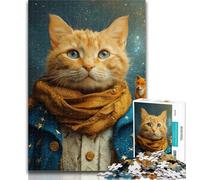 Jigsaw Puzzles for Teenagers Little Prince Cat Teenager Jigsaw,for Educational Game Challenge Toy Deal As Gifts for The Whole Family 50x75cm