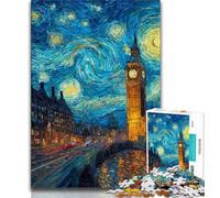 Jigsaw Puzzles for Teenagers London Under The Night Sky Puzzles for Teenagers,Brain Intelligence Challenge Addictive Toys for Home Decoration (size 38x26cm)